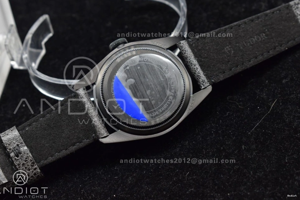 Strap Bay on Bezel DLC Best A2824 Edition Black Leather 1:1 ZF Dark V5 Heritage Distressed Black 0116